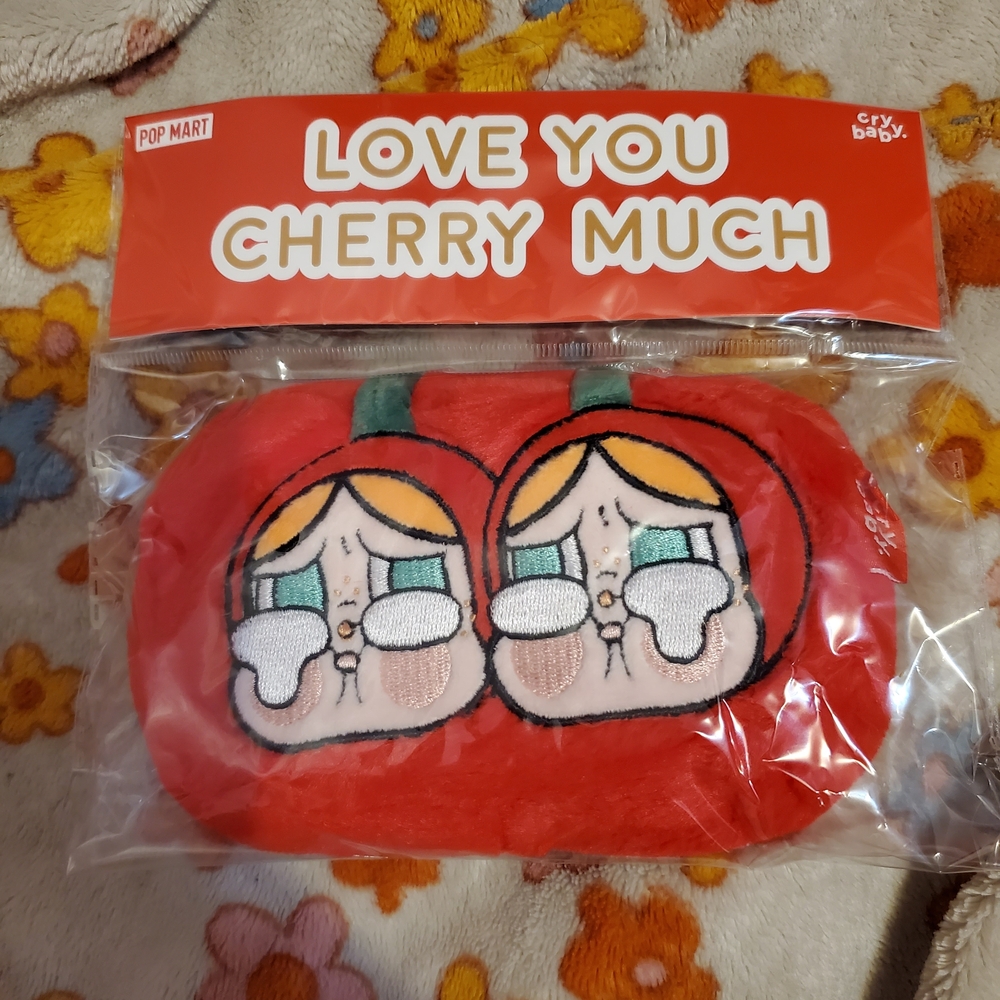 Pop Mart Cry Baby I Love You Cherry Much Red Pouch